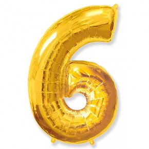 Шар гелиевый цифра 6 (40х102 см) в Сергиевом Посаде