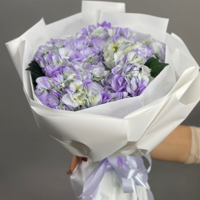 Букет из 5 фиолетовых гортензий в Сергиевом Посаде