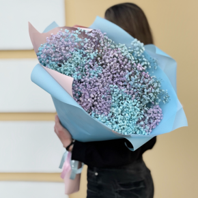 Букет "Радуга" из 15 гипсофил в Сергиевом Посаде