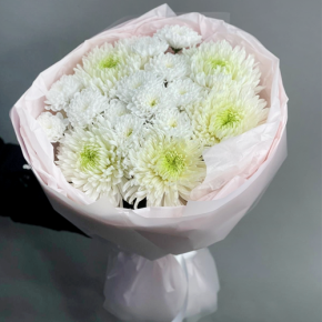 Букет из микса белых хризантем Магнум  в Сергиевом Посаде