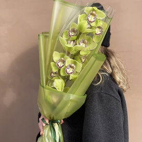 Букет из лаймовой орхидеи в Сергиевом Посаде