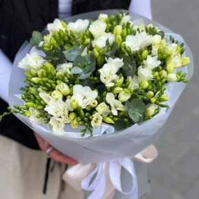Букет из 51 белой фрезии в Сергиевом Посаде