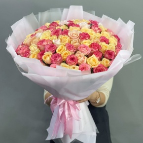Букет из 101 розы  микс (70 см) в Сергиевом Посаде