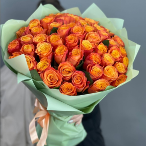 Букет из 71 огненной розы (40 см) в Сергиевом Посаде