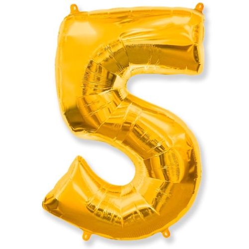 Шар гелиевый цифра 5 (40х102 см) в Сергиевом Посаде