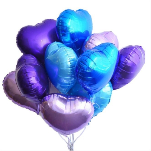 Сердце сиреневое фольгированный шар с гелием (45 см) в Сергиевом Посаде