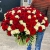 Букет 151 роза красный и белый микс (60 см) в Сергиевом Посаде