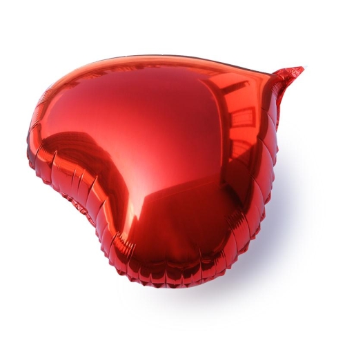 Сердце красное фольгированный шар с гелием (45 см) в Сергиевом Посаде